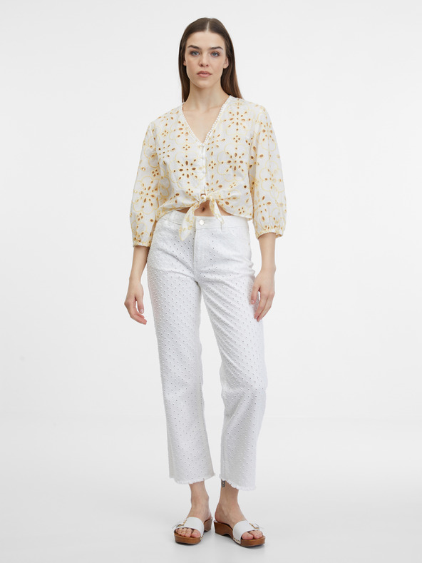 Orsay Sárga és fehér női blúz ORSAY