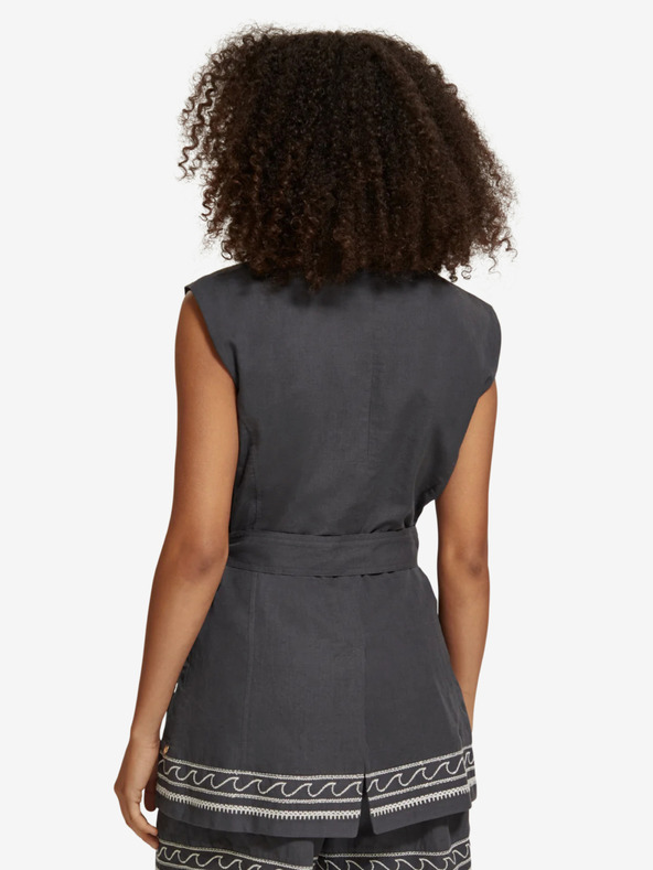 Scotch & Soda Scotch & Soda női szürke lenvászon mellény