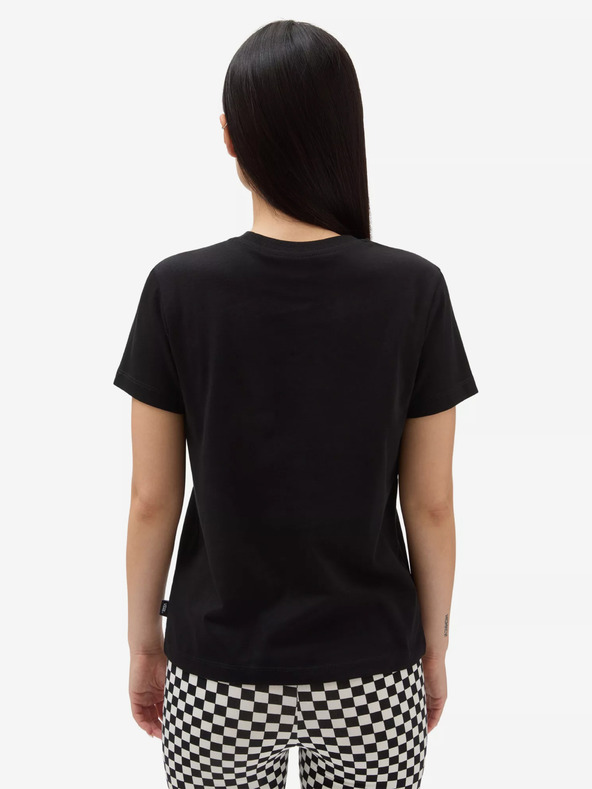 Vans Fekete női nyomtatott póló VANS Flying V Crew