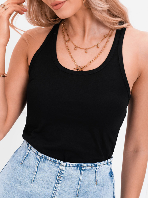 Edoti Fekete női basic tank top Edoti