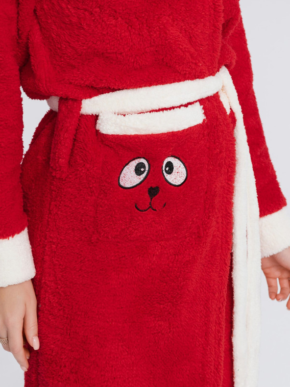 Edoti Piros női kapucnis köntös Edoti