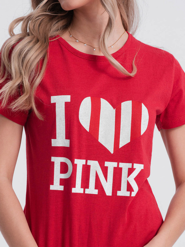 Edoti Piros női mintás pizsama Edoti