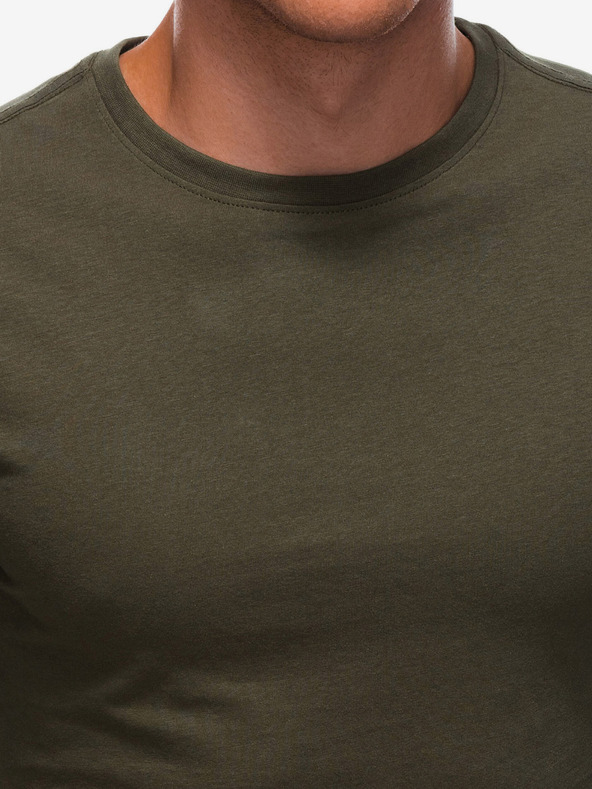 Edoti Khaki színű férfi basic póló Edoti