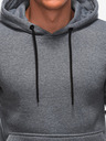 Edoti Sötétszürke férfi basic kapucnis pulóver Edoti