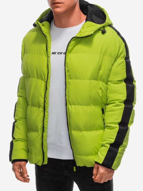 Edoti Világoszöld férfi steppelt télikabát Edoti