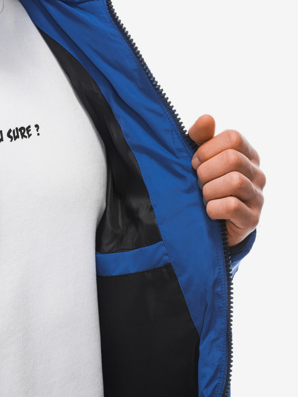 Edoti Kék férfi steppelt télikabát Edoti