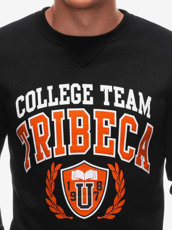 Edoti Fekete férfi nyomtatott pulóver Edoti