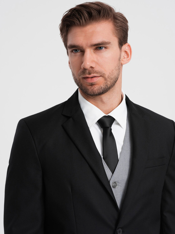 Ombre Clothing Fekete férfi dzseki Ombre Ruházat