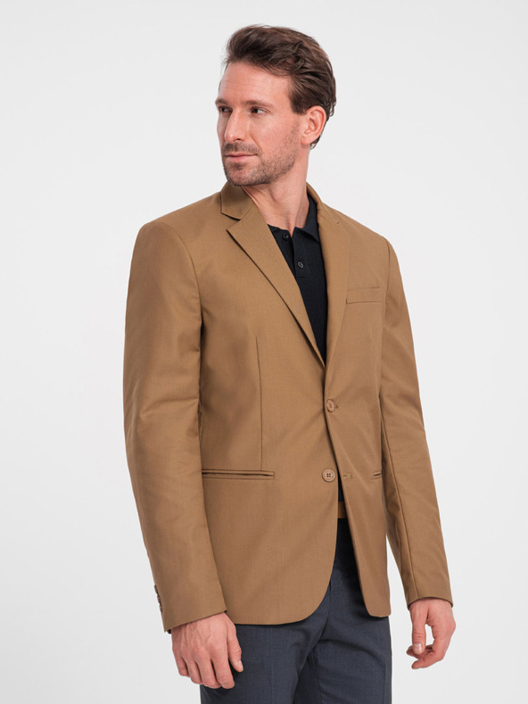 Ombre Clothing Világosbarna Férfi kabát Ombre ruházat