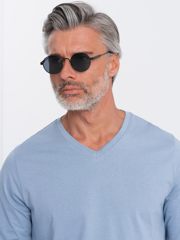 Ombre Clothing Világoskék férfi basic póló Ombre Clothing Ombre Clothing