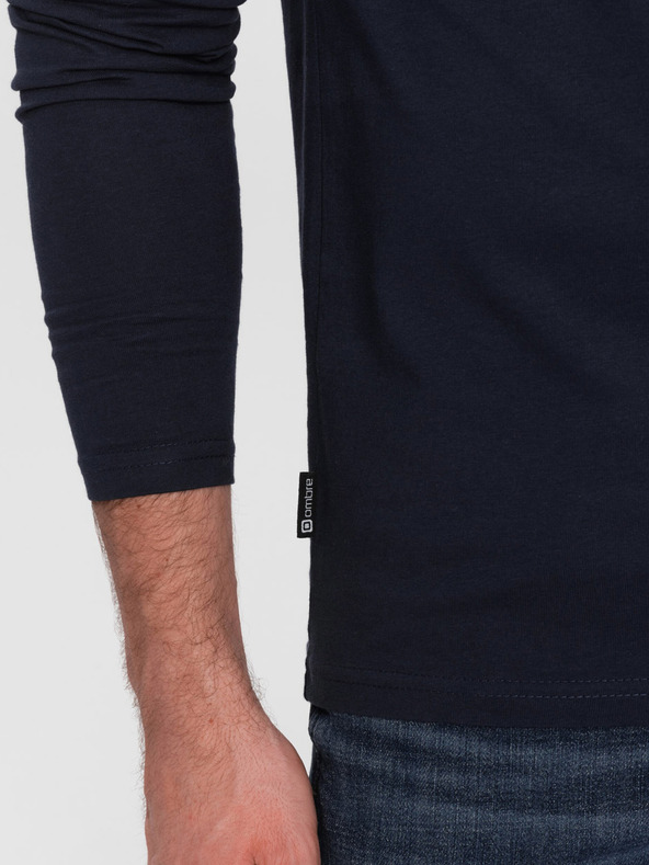 Ombre Clothing Sötétkék férfi alap póló Ombre Ruházat