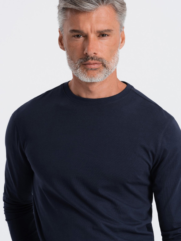 Ombre Clothing Sötétkék férfi alap póló Ombre Ruházat