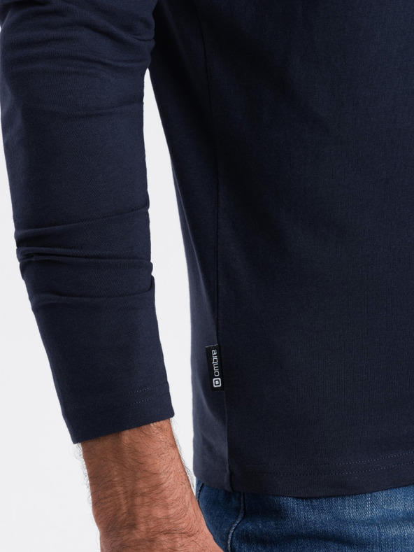 Ombre Clothing Sötétkék férfi alap póló Ombre Ruházat