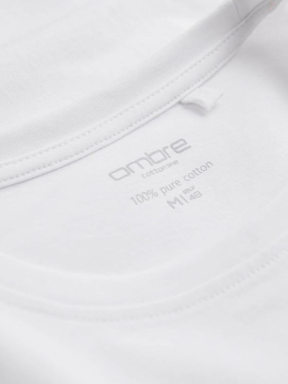 Ombre Clothing Fehér Férfi basic póló Ombre ruházat