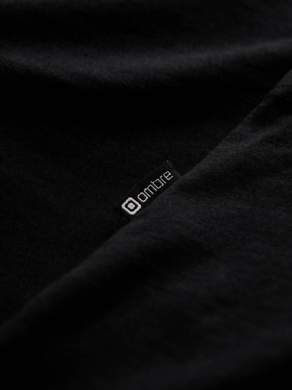Ombre Clothing Fekete férfi alap póló Ombre Clothing