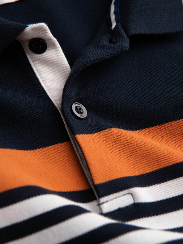 Ombre Clothing Sötétkék férfi póló póló Ombre Clothing