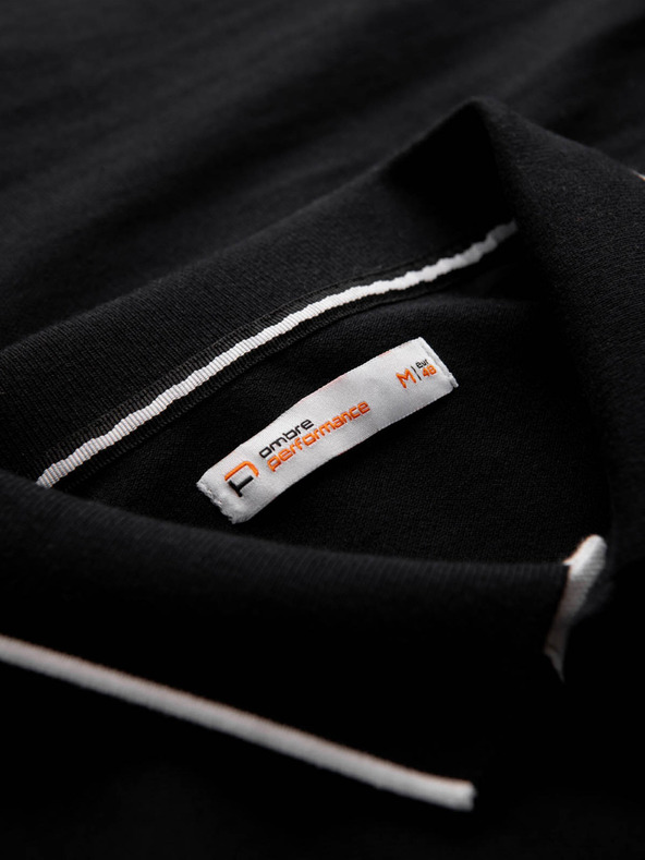 Ombre Clothing Fekete férfi póló póló Ombre ruházat