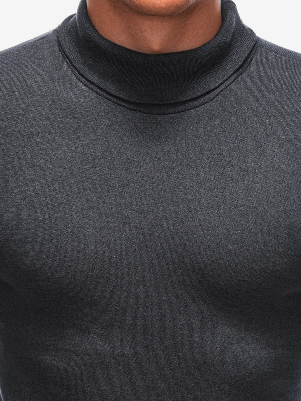 Edoti Edoti sötétszürke férfi garbós pulóver