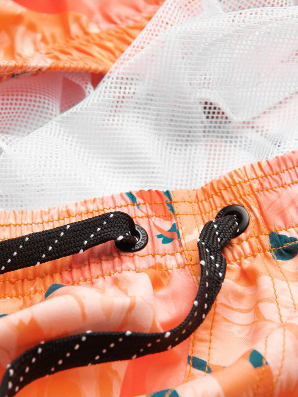 Ombre Clothing Narancssárga férfi virágos fürdőruha Ombre Ruházat