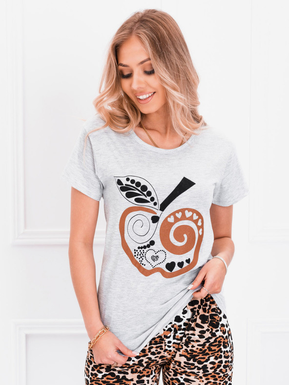 Edoti Barna és szürke női mintás pizsama Edoti barna és szürke női pizsama