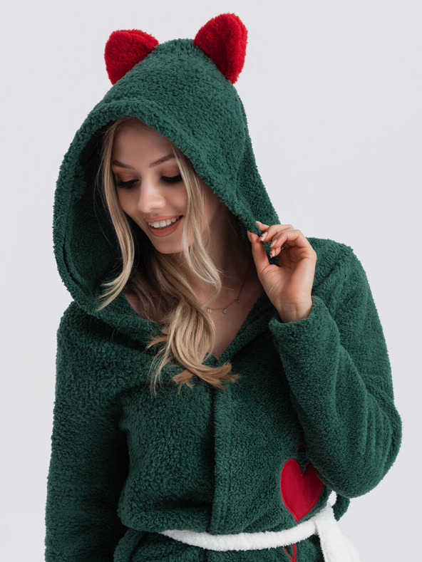 Edoti Sötétzöld női kapucnis köntös Edoti