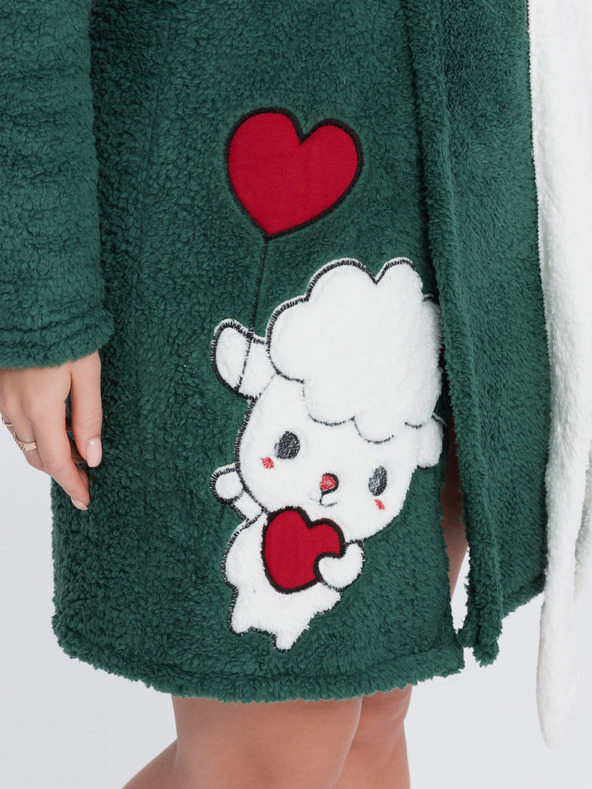 Edoti Sötétzöld női kapucnis köntös Edoti