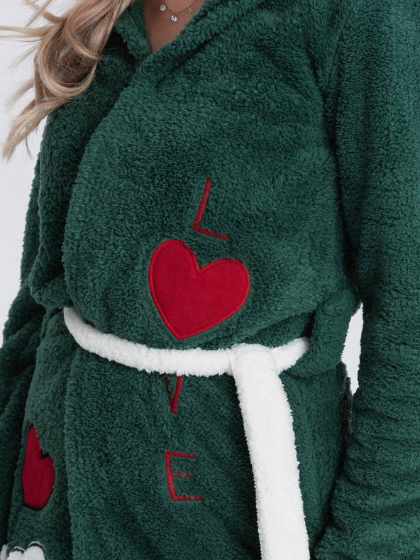 Edoti Sötétzöld női kapucnis köntös Edoti