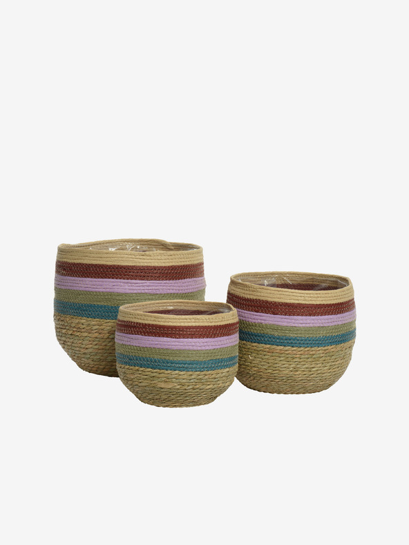 Kaemingk Három darabos Kaemingk szalmakazalból készült cserepek készlet (3 db)