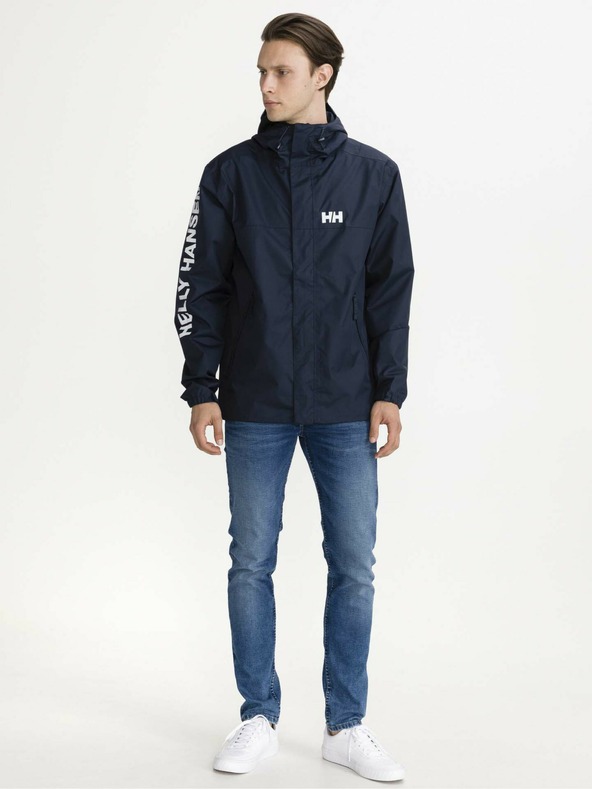 Helly Hansen Sötétkék férfi vízálló, könnyű kapucnis férfi dzseki HELLY HANSEN Ervik