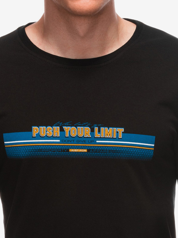 Edoti Fekete férfi nyomtatott póló Edoti