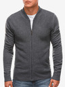 Edoti Szürke férfi kardigán cipzárral Edoti