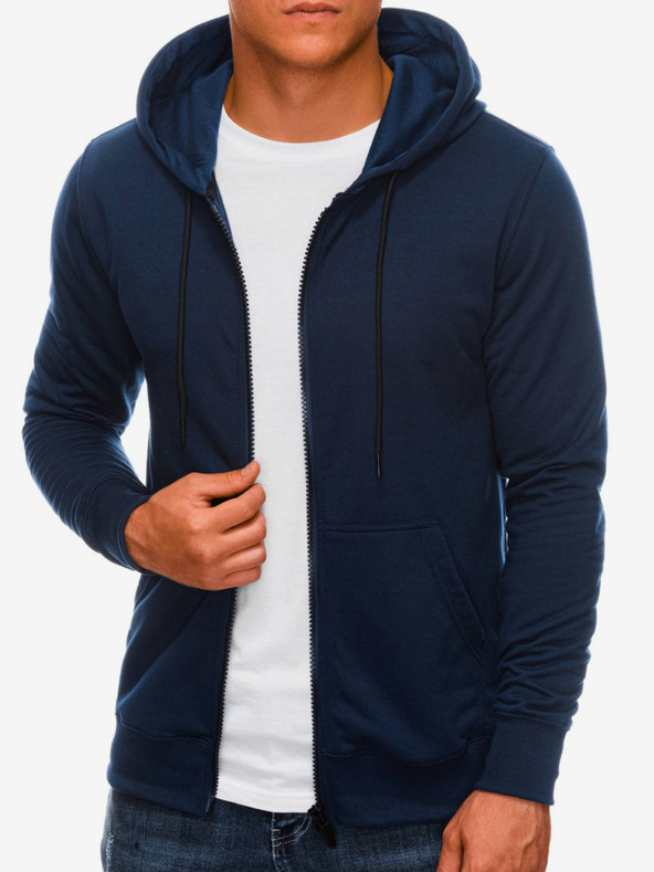 Edoti Sötétkék férfi kapucnis cipzáras melegítőfelső Edoti