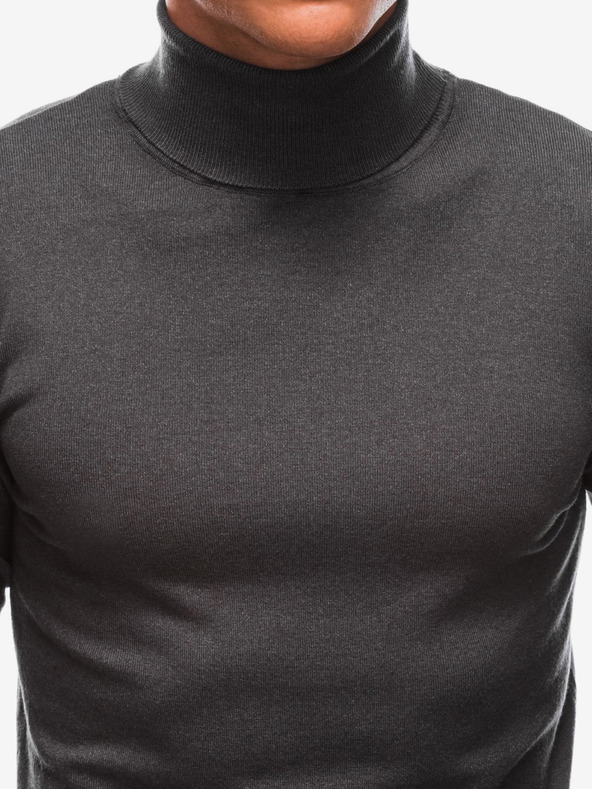 Edoti Edoti sötétszürke férfi garbós pulóver