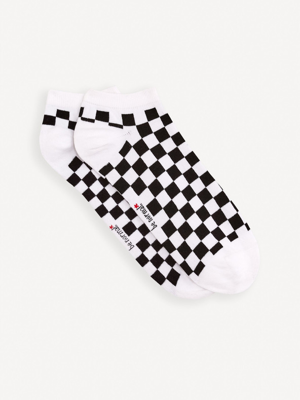 Celio Férfi fekete-fehér Celio kockás zokni