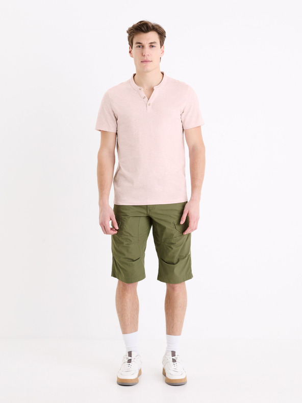 Celio Khaki színű férfi rövidnadrág Celio Bocourtbm1
