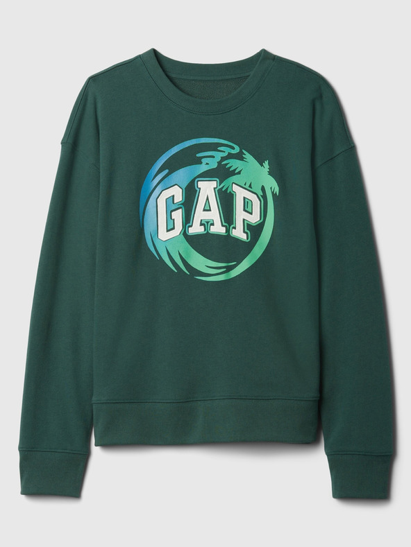 GAP Gyerek pulóver logóval és fleece béléssel GAP