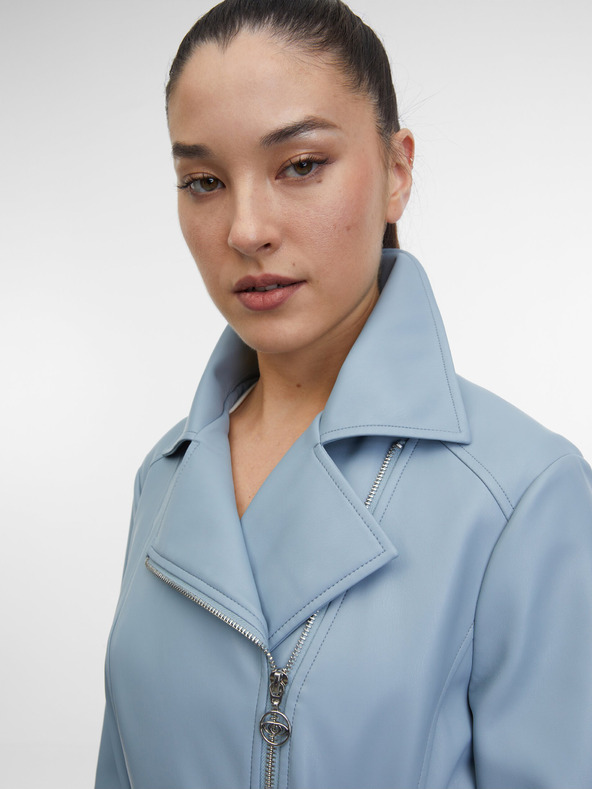 Orsay Kék női ORSAY Camille bőr görbe kabát