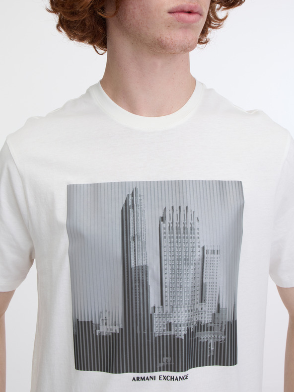 Armani Exchange Fehér férfi kapucnis pulóver Armani Exchange