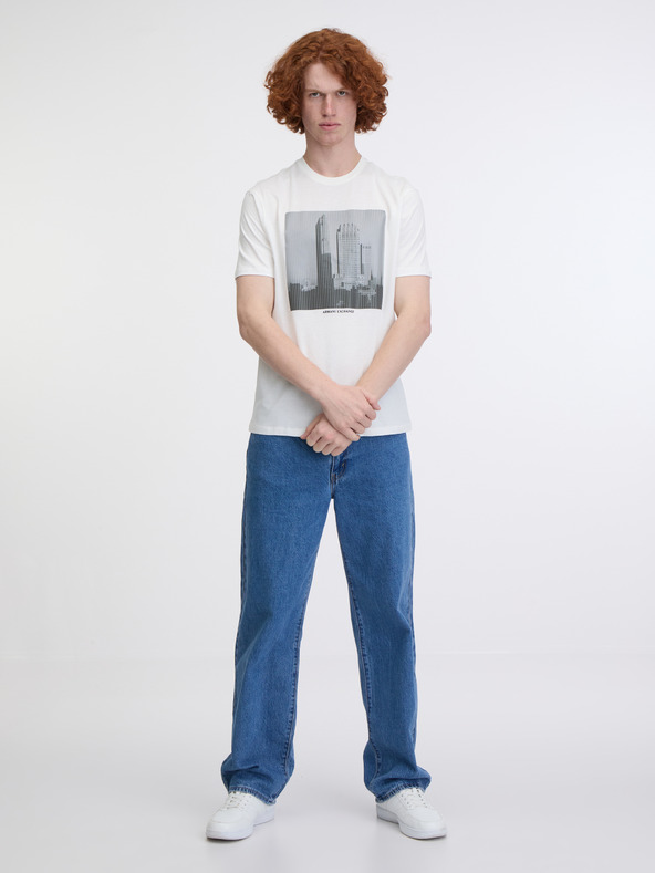 Armani Exchange Fehér férfi kapucnis pulóver Armani Exchange