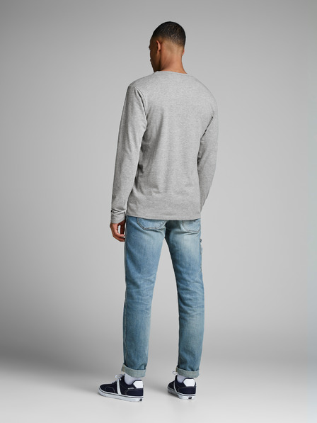 Jack & Jones Jack & Jones Basic hosszú ujjú szürke férfi póló