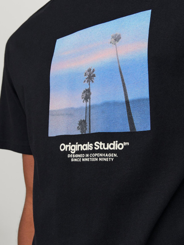 Jack & Jones Fekete férfi Jack & Jones Vesterbro póló