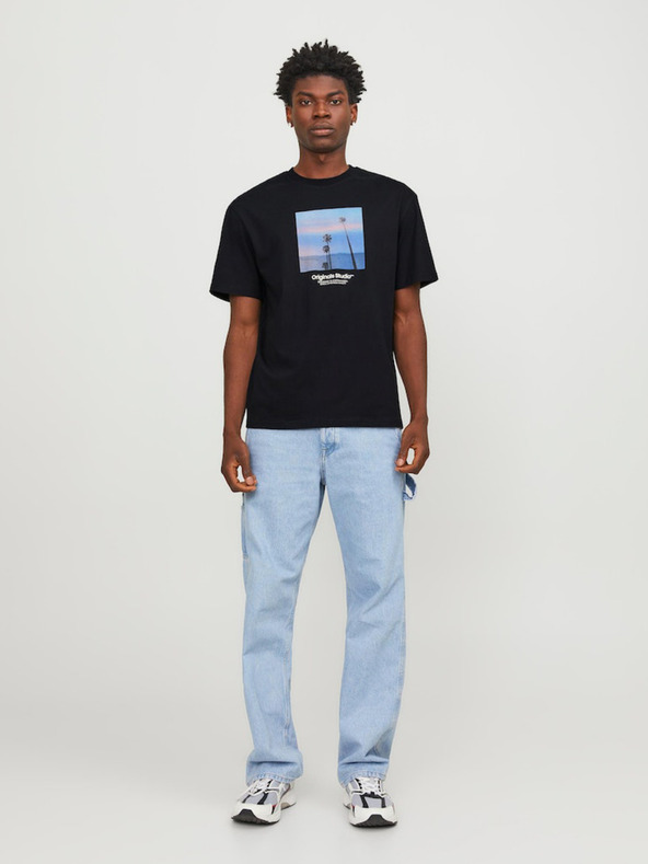 Jack & Jones Fekete férfi Jack & Jones Vesterbro póló