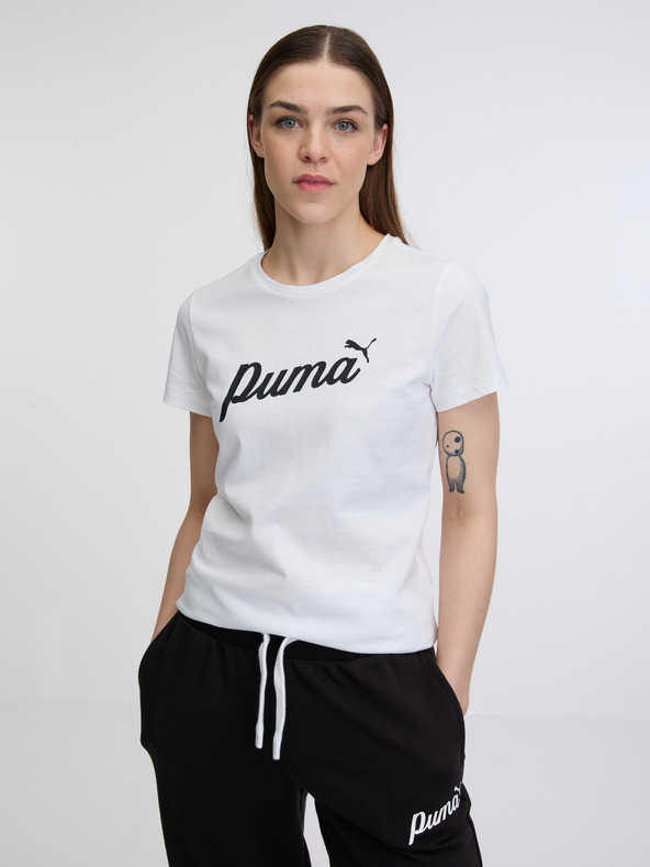 Puma Fehér Puma ESS+ Script Tee nőknek