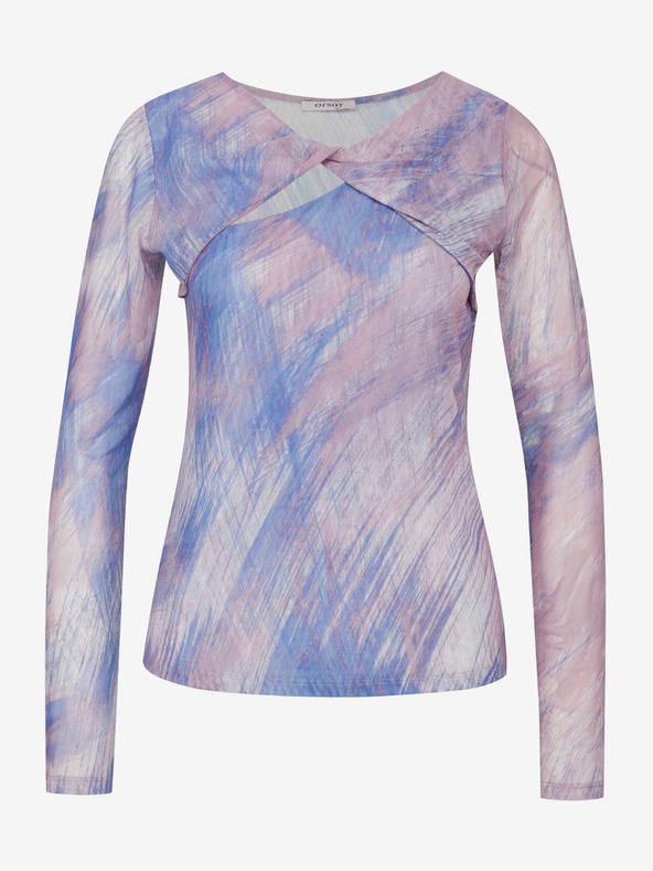 Orsay ORSAY világos rózsaszín női mintás hosszú ujjú póló