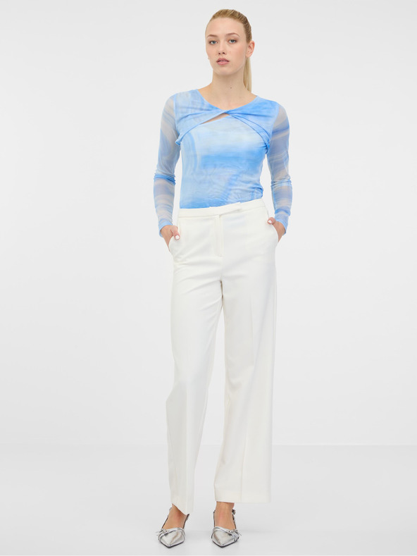 Orsay ORSAY kék női mintás hosszú ujjú póló