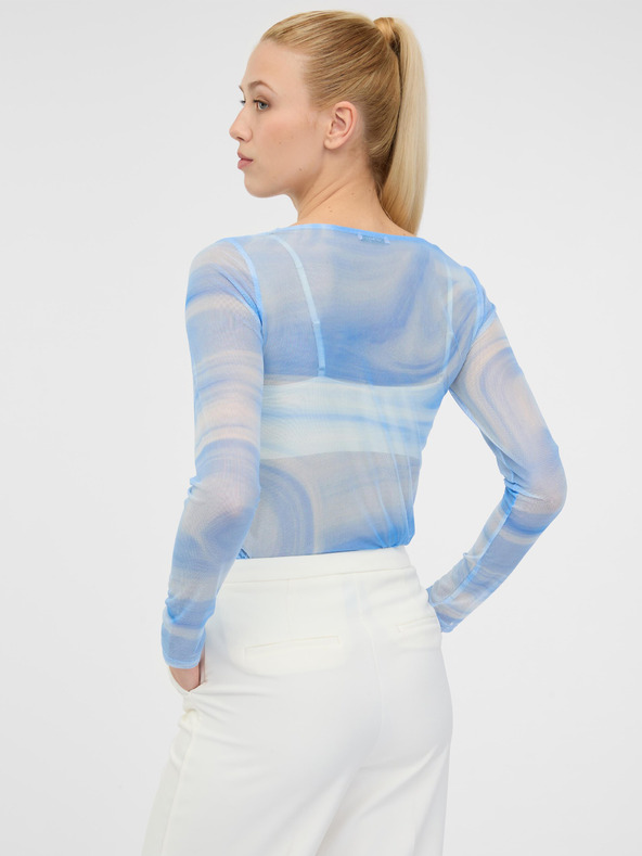 Orsay ORSAY kék női mintás hosszú ujjú póló