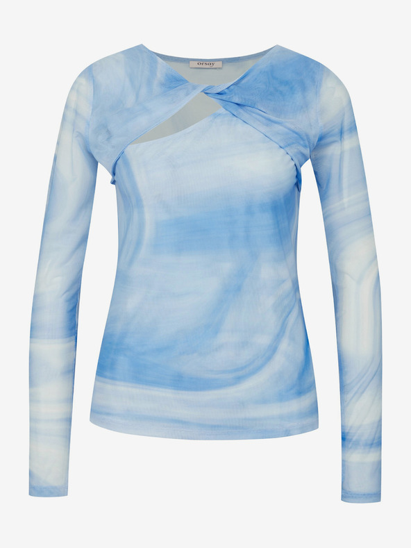 Orsay ORSAY kék női mintás hosszú ujjú póló