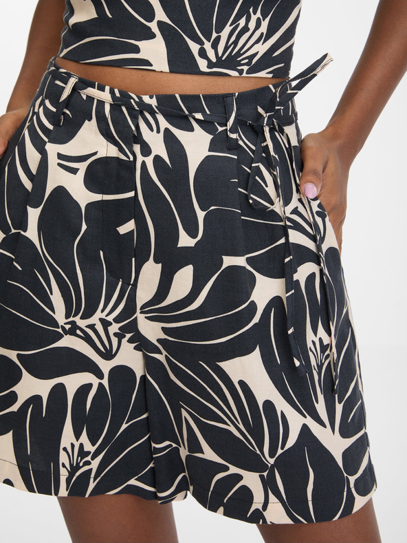 Orsay ORSAY fekete női mintás rövidnadrág