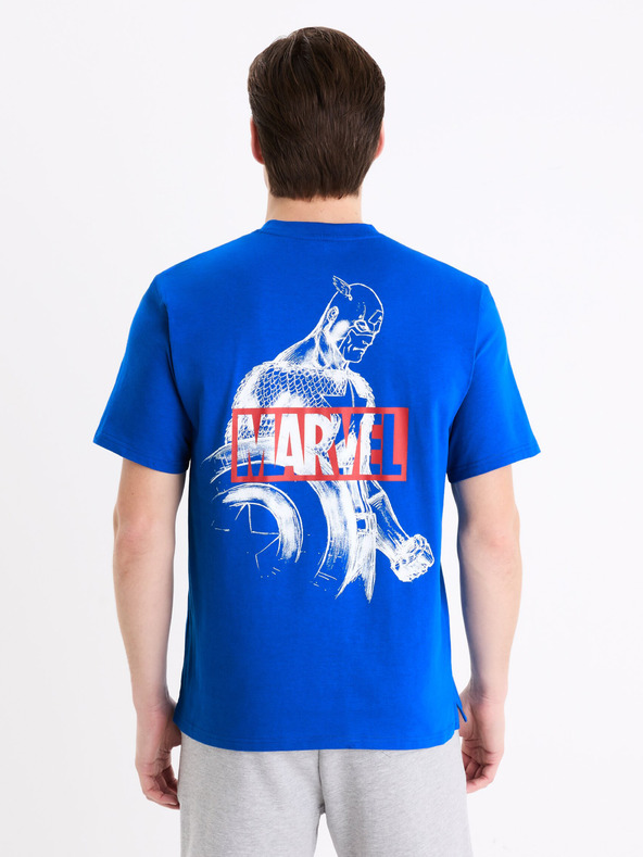 Celio Kék férfi Celio Marvel Captain America nyomtatott póló