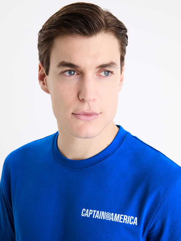 Celio Kék férfi Celio Marvel Captain America nyomtatott póló